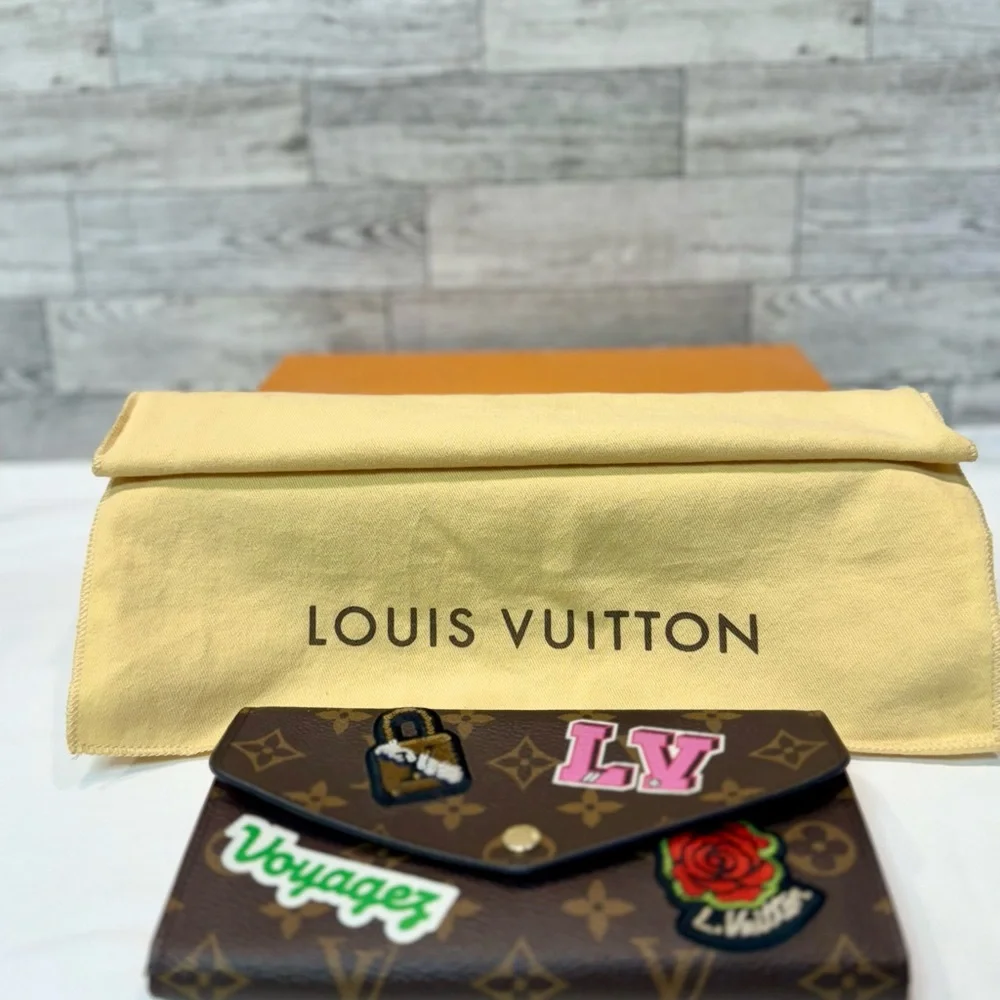 LOUIS VUITTON Monogram Travel Patches Sarah Wallet - Picture 14 of 14